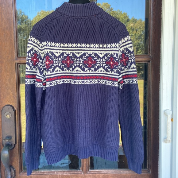 Izod Fair Isle 1/2‎ zip sweater. Size XL - Picture 4 of 5
